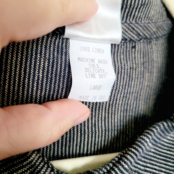 CTC Linens Linen Lagenlook Buttondown Top - Picture 6 of 6